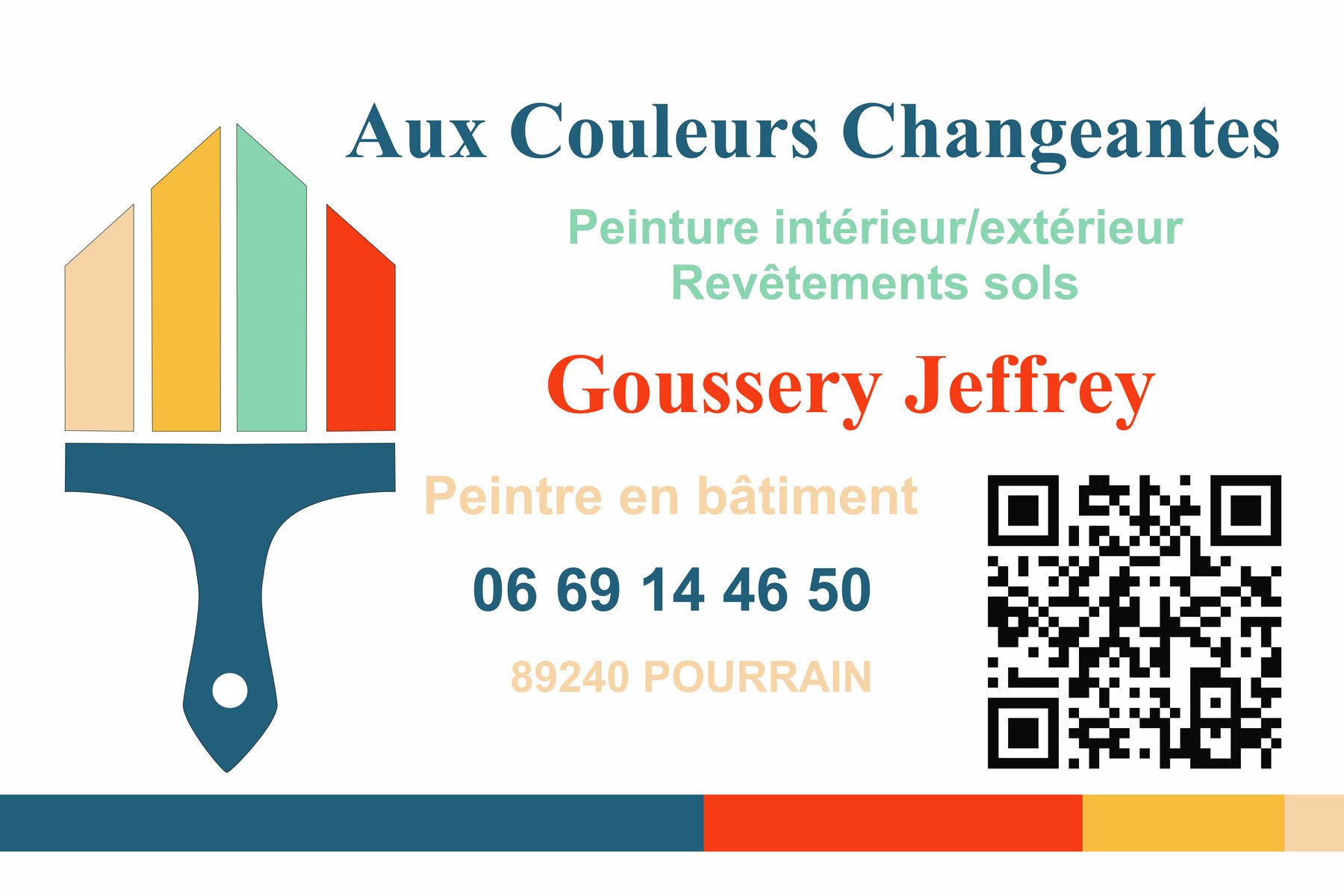 Panneau Aux Couleurs Changeantes : Goussery Jeffrey, peintre en bâtiment, 06 69 14 46 50, 89240 Pourrain